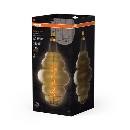 Żarówka LED Dekoracyjna E27 4.8W = 33W 360lm 2200K Ciepła 320° Ściemnialna Vintage 1906 Osram