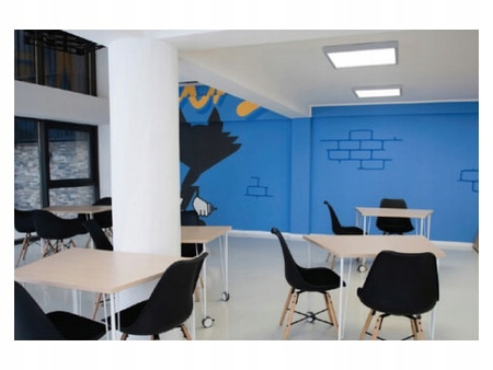 Plafon LED Lampa Sufitowa 2x E27 z Czujnikiem mikrofalowym SOLEN kwadratowy srebrny