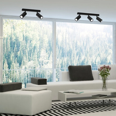 Lampa Sufitowa HUDSON Czarna 2xGU10 Milagro