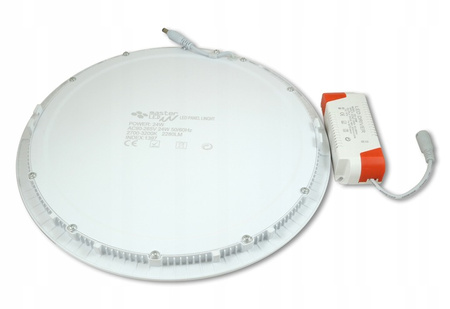 Panel LED Oprawa Sufitowa 24W 1920lm 4000K Neutralny Wpuszczany Okrągły Biały Proma Masterled