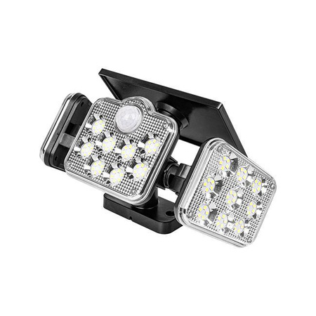 Naświetlacz solarny lampa 138x LED 10W 480lm Zimna czujnik ruchu IP65 + Pilot