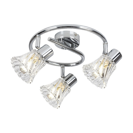 Lampa Sufitowa Punktowa Reflektor Spot 3x E14 Chrom Klasyczny Hestia 5301 Rabalux