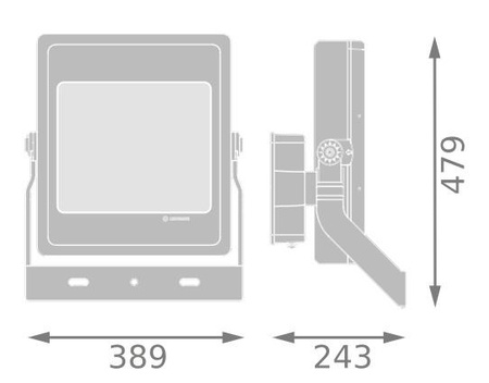 Naświetlacz LED Reflektor Stadionowy Halogen Przemysłowy Profesjonalna Lampa Ściemnialna 300W 39600lm 3000K IP66 Czarny Floodlight Ledvance
