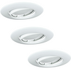 Zestaw 3x Oprawa halogenowa ruchoma GOLDLUX (Polux) okrągła biel + żarówka LED GU10 3,5W
