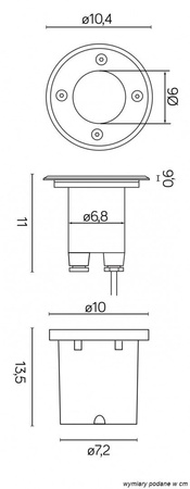 Oprawa Najazdowa Dogruntowa Pabla 3725 A Okrągła GU10 IP67 Su-Ma