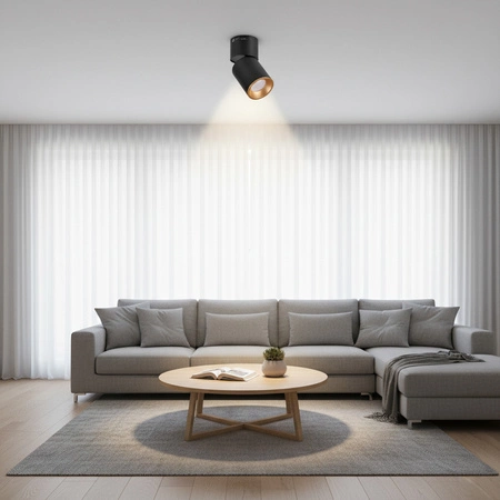 Oprawa natynkowa SPOT oczko GU10 ruchoma przegub czarno złota