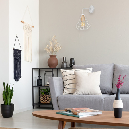 Lampa Ścienna Kinkiet WILL Biała 1xE27 Milagro