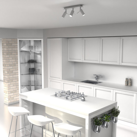 Lampa Sufitowa PRESTON Biała Chrom 3x mini GU10 Milagro