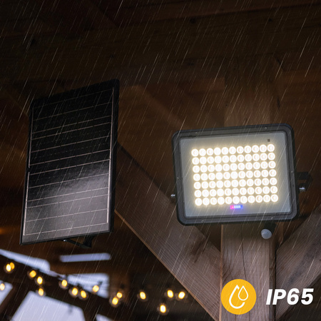 Naświetlacz Solarny LED Halogen 300W Lampa Ogrodowa 4000K IP65 Czujnik Ruchu PIR + Pilot FULGOR LUMILED