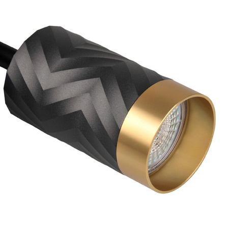 Oprawa Ścienno-Sufitowa Reflektor Punktowy GU10 Czarna Złota ARRAS Sanico Goldlux