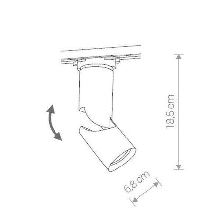 Reflektor Szynowy SHOW LED 12W 4000K Czarny Lampa do Szynoprzewodów Jednofazowych 9424 Nowodvorski