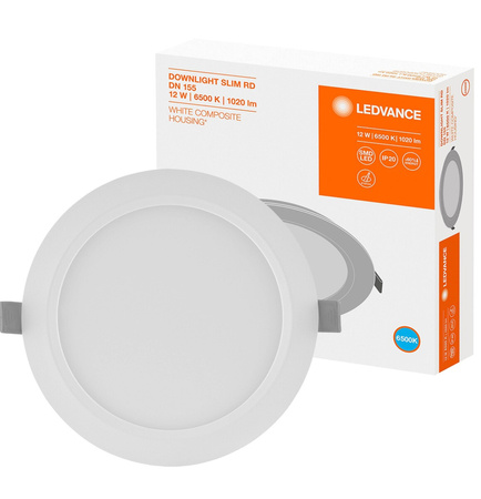 Panel LED Podtynkowy wpuszczany 12W 6500K DOWNLIGHT Slim DN155 LEDVANCE okrągły