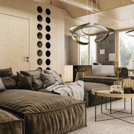 Lampa Wisząca Sufitowa CRAFT Złota 46W LED Milagro