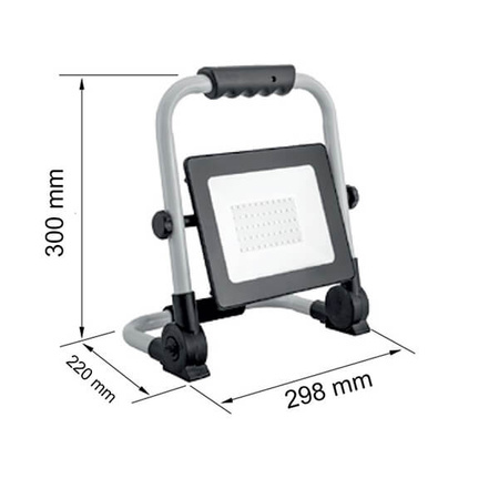 Naświetlacz LED 100W 4000K IP65 Przenośny z przewodem 1,5 m ECOLIGHT