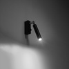 Lampa Ścienna Oprawa Natynkowa Kinkiet G9 SPOT TUBA Reflektor Tubularna Czarna Nowoczesna Eyetech Sollux