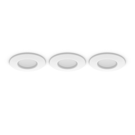 3x Panel LED Oprawa Podtynkowa Wpuszczana 8.3W 1000lm IP44 White and Color Ambiance RGB + TW Biała Inteligentna SMART Zigbee Bluetooth Slim Downlights Philips HUE