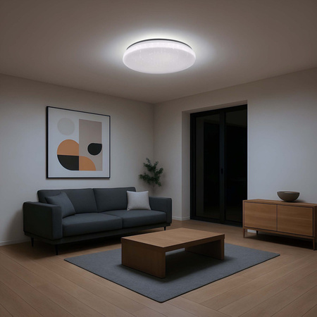 Plafon LED Oprawa Sufitowa 100W 11200lm CCT 115° Biała Pilot Ściemnialna Pirius Sanico Goldlux