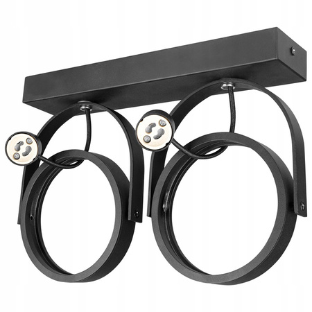 Lampa sufitowa Kinkiet LEON 2x ES111 Ruchomy czarny