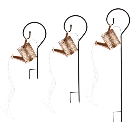 Lampa Ogrodowa LED Solarna Wbijana Konewka Miedziana IP44