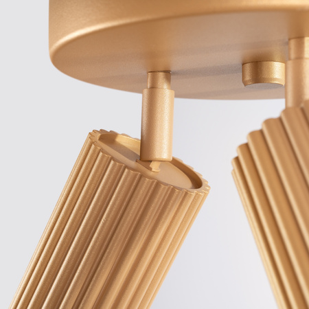 Lampa Sufitowa Plafon Tuba Spot 3x GU10 Złota Karbon Deep Space SL.1563 Sollux