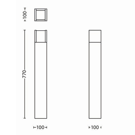 Lampa Ogrodowa Zewnętrzna SŁUPEK 77cm LED 6W 600lm 2700K IP44 Arbour Philips