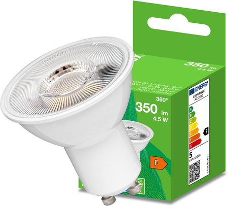 Żarówka LED GU10 4,5W = 35W 350lm 4000K Neutralna 120° BELLALUX