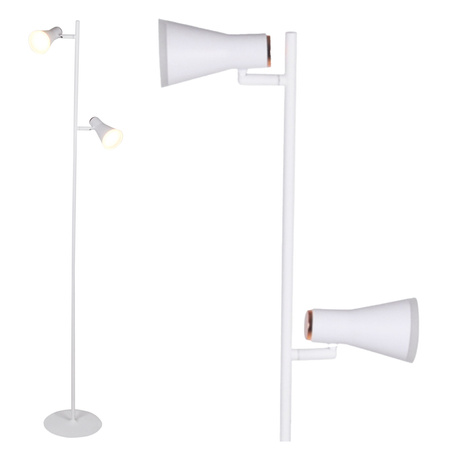 Lampa podłogowa 7W 2x LED BERG biała 3000K GOLDLUX (Polux)
