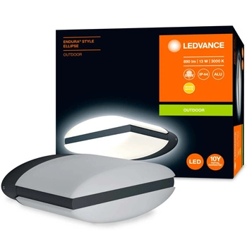 Lampa Ogrodowa Zewnętrzna Kinkiet Elewacyjny LED  12.5W 950lm 3000K IP44 Szary Endura Ledvance