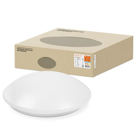 Plafon LED Lampa Sufitowa Ścienna SURFACE CIRCULAR SENSOR 40 cm 24W 1920lm 3000K IP44 z Czujnikiem Ruchu LEDVANCE