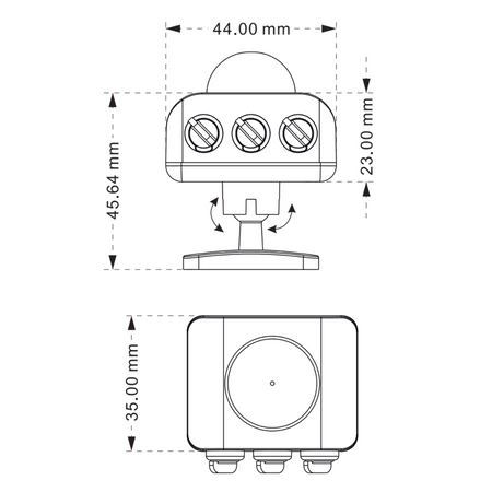 Czujnik Ruchu PIR 10m 120° Ścienny z Regulacją Natynkowy Biały Sanico Goldlux