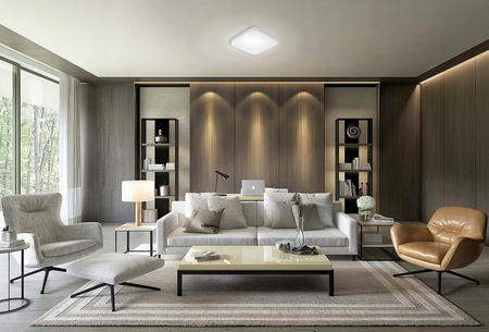 Plafon LED 33cm lampa sufitowa kwadratowa 3000K-6500K z efektem gwiazdek