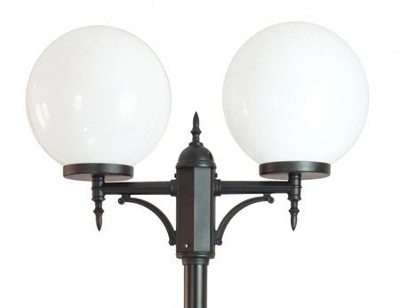 Lampa Ogrodowa Zewnętrzna Słupek LATARNIA E27 Kule Classic OGMWN 2 300 190-290cm czarny Su-Ma