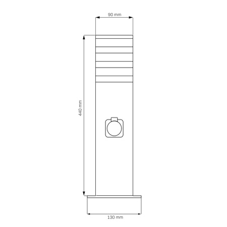 Lampa Ogrodowa Stojąca Słupek E27 Szara IP54 Teksas Sanico Goldlux