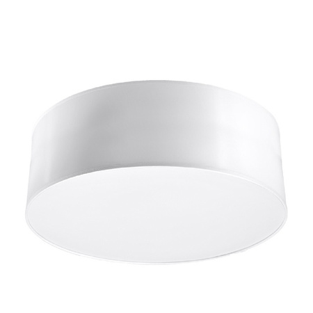Lampa Sufitowa Plafon E27 Okrągła Biała Minimalistyczna Arena Sollux