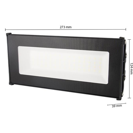 Lampa LED Przemysłowa High Bay Liniowa 50W 5500lm 5000 Zimna 110° Czarny IP65 Masterled