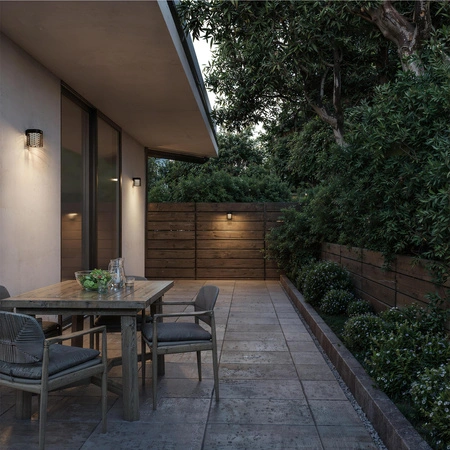 Kinkiet Ogrodowy Lampa Zewnętrzna Elewacyjna Solarny 3.8W 400lm 2700K Ciepła IP44 Czarna z Czujnikiem Ruchu Hara Philips