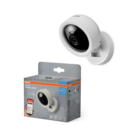 Inteligentna Kamera Wewnętrzna 2K QHD Głośnik Syrena Alarmowa Smart+ Wifi Biała Osram