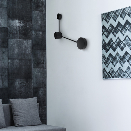 Kinkiet Ścienny Lampa Oprawa Natynkowa 2x GX53 Czarny JOY Sanico Goldlux