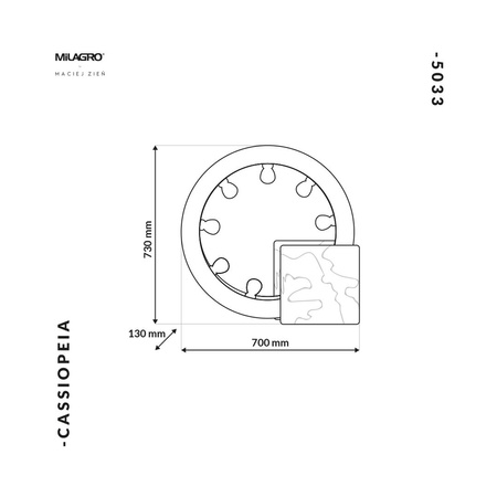 Lampa Stojąca Podłogowa CASSIOPEIA 9xE14 Milagro