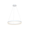 Lampa wisząca RING biały okrąg 36W LED Metal i akryl IP20 styl nowoczesny Milagro