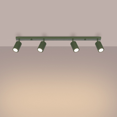 Lampa Sufitowa Reflektor Tuba Spot 4x GU10 Oliwkowa Karbon Deep Space SL.1622 Sollux