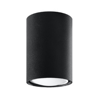 Lampa Sufitowa Oprawa Natynkowa SPOT TUBA GU10 Tubularna Czarna Nowoczesna Lagos Sollux