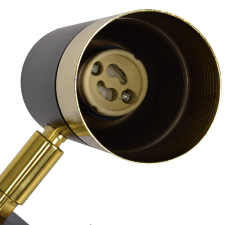 Lampa Ścienna Kinkiet DANI Czarna Złota 1xGU10 Milagro