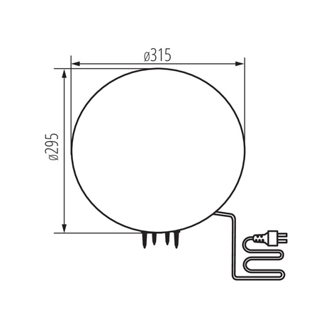 Lampa Ogrodowa Zewnętrzna Kula LED E27 IP65 Gruntowa Szara STONO Kanlux