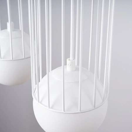 Lampa Sufitowa Wisząca Zwis 3x G9 Nieregularna Biała Nowoczesna Brina Sollux