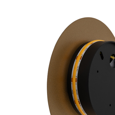 Kinkiet Ścienny Lampa Natynkowa LED 7W 60lm 3000K Ciepła Złota Nowoczesna RING LED S 10317 Nowodvorski