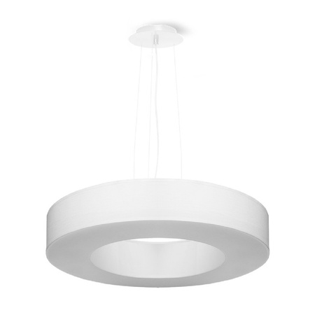 Lampa Sufitowa Wisząca Zwis 5x E27 Żyrandol Okrągła Biała Minimalistyczna Saturno Sollux