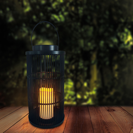 Latarenka Solarna Lampa LED Ogrodowa Wisząca Ozdobna IP44 1800K Ciepła 36cm