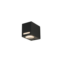 Lampa Ogrodowa Zewnętrzna Kinkiet Elewacyjny Oprawa Natynkowa GU10 Czarna Wodoodporna IP54 Nowoczesna ASSOS 9123 Nowodvorski
