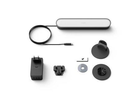 Lampka Biurkowa Podłużna LED 6.7W 500lm IP20 White and Color Ambiance RGB + TW Czarna 25cm Inteligentna SMART Zigbee Bluetooth Play Philips HUE